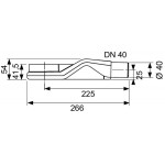 Παγίδα καναλιού αποχέτευσης,DN40, 4cm, extra-flat, 0,5lt/s από πλαστικό Βαλβίδες