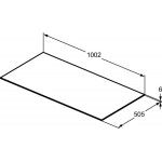 Furniture bench 100x50,5 material: Ceramic surface: Glossy, color: White