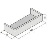 Ράφι με πετσετοθήκη 12x30 από solid surface, χρώμα: Μαύρο επιφάνεια: Ματ Ράφια με πετσετοθήκη Ράφι με πετσετοθήκη 12x30 από solid surface, χρώμα: Μαύρο επιφάνεια: Ματ Ράφια με πετσετοθήκη