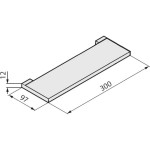 Σπογγοθήκη από solid surface μονή ρηχή διπλής στήριξης 30x9,7, χρώμα: Μαύρο επιφάνεια: Ματ Σπογγοθήκες