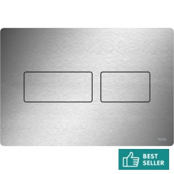 Πλακέτα εντοιχιζόμενου καζανακίου Brushed stainless steel, anti-fingerprint από inox διπλής ενέργειας μηχανικά με έλασμα, χρώμα: Χρωμέ επιφάνεια: Βουρτσισμένη Πλακέτες