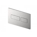Πλακέτα εντοιχιζόμενου καζανακίου Brushed stainless steel από inox διπλής ενέργειας μηχανικά με έλασμα, χρώμα: Χρωμέ επιφάνεια: Βουρτσισμένη Πλακέτες