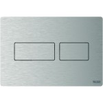 Flush wall plates for concealed cistern Brushed stainless steel dual flush valve material: Inox Mechanical with string, color: Chrome surface: Brushed Flush plates