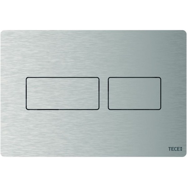 Πλακέτα εντοιχιζόμενου καζανακίου Brushed stainless steel από inox διπλής ενέργειας μηχανικά με έλασμα, χρώμα: Χρωμέ επιφάνεια: Βουρτσισμένη Πλακέτες