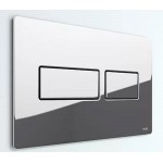 Flush wall plates for concealed cistern Actuation dual flush valve material: Metal, color: Chrome surface: Glossy Flush plates