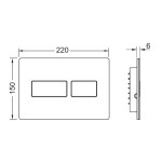Flush wall plates for concealed cistern Actuation dual flush valve material: Metal, color: Chrome surface: Glossy Flush plates