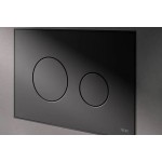 Flush wall plates for concealed cistern Actuation dual flush valve material: ABS, color: Black surface: Matt Flush plates