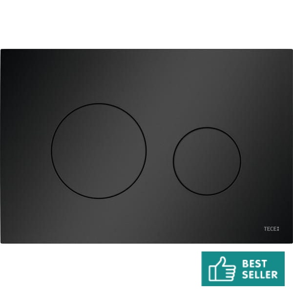 Flush wall plates for concealed cistern Actuation dual flush valve material: ABS, color: Black surface: Matt Flush plates