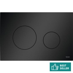 Πλακέτα εντοιχιζόμενου καζανακίου από ABS διπλής ενέργειας μηχανικά, χρώμα: Μαύρο επιφάνεια: Ματ Πλακέτες