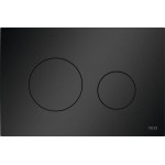 Flush wall plates for concealed cistern dual flush valve material: ABS Mechanical with string, color: Black surface: Matt Flush wall plates for concealed cistern dual flush valve material: ABS Mechanical with string, color: Black surface: Matt