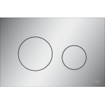 Flush wall plates for concealed cistern Actuation dual flush valve material: ABS, color: Chrome surface: Matt Flush plates