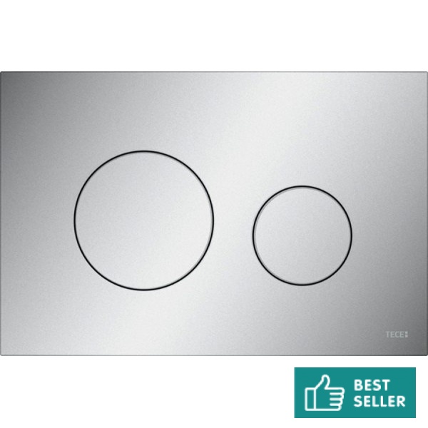 Flush wall plates for concealed cistern Actuation dual flush valve material: ABS, color: Chrome surface: Matt Flush plates