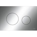 Flush wall plates for concealed cistern Actuation dual flush valve material: ABS, color: Chrome surface: Glossy Flush plates