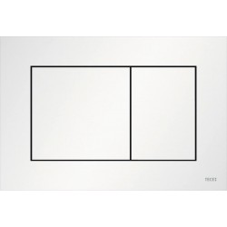 Πλακέτα εντοιχιζόμενου καζανακίου από ABS διπλής ενέργειας μηχανικά, χρώμα: Λευκό επιφάνεια: Ματ Πλακέτες