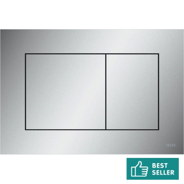 Flush wall plates for concealed cistern Actuation dual flush valve material: ABS, color: Chrome surface: Matt Flush plates