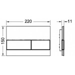 Flush wall plates for concealed cistern dual flush valve material: Crystal Mechanical with string, color: Black surface: Glossy Flush plates Flush wall plates for concealed cistern dual flush valve material: Crystal Mechanical with string, color: Black surface: Glossy Flush plates