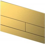 Flush wall plates for concealed cistern Brushed Gold Optic, PVD dual flush valve material: Metal Mechanical with string, color: Gold surface: Brushed Flush plates