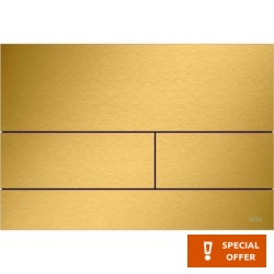 Πλακέτα εντοιχιζόμενου καζανακίου Brushed Gold Optic, PVD από μέταλλο διπλής ενέργειας μηχανικά, χρώμα: Χρυσό επιφάνεια: Βουρτσισμένη Πλακέτες