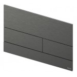Πλακέτα εντοιχιζόμενου καζανακίου Brushed Black Chrome, PVD από μέταλλο διπλής ενέργειας μηχανικά με έλασμα, χρώμα: Μαύρο επιφάνεια: Βουρτσισμένη Πλακέτες
