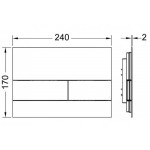 Flush wall plates for concealed cistern Polished Gold Optic, PVD dual flush valve material: Metal Mechanical with string, color: Chrome surface: Glossy Flush plates