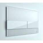 Flush wall plates for concealed cistern Actuation dual flush valve material: Crystal, color: White surface: Glossy Flush plates