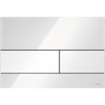 Flush wall plates for concealed cistern Actuation dual flush valve material: Crystal, color: White surface: Glossy Flush plates