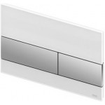 Flush wall plates for concealed cistern bright chrome buttons dual flush valve material: Crystal Mechanical with string, color: White surface: Glossy Flush plates Flush wall plates for concealed cistern bright chrome buttons dual flush valve material: Crystal Mechanical with string, color: White surface: Glossy Flush plates