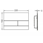 Flush wall plates for concealed cistern anti-fingerprint dual flush valve material: Inox Mechanical with string, color: Chrome surface: Brushed Flush plates Flush wall plates for concealed cistern anti-fingerprint dual flush valve material: Inox Mechanical with string, color: Chrome surface: Brushed Flush plates