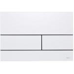 Flush wall plates for concealed cistern dual flush valve material: Metal Mechanical with string, color: White surface: Glossy Flush plates Flush wall plates for concealed cistern dual flush valve material: Metal Mechanical with string, color: White surface: Glossy Flush plates