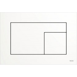 Flush wall plates for concealed cistern Bianco Kos / White, anti-fingerprint dual flush valve material: Fenix Mechanical with string, color: White surface: Matt Flush plates
