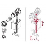 Float valve material: Plastic Fluidmasters Float valve material: Plastic Fluidmasters