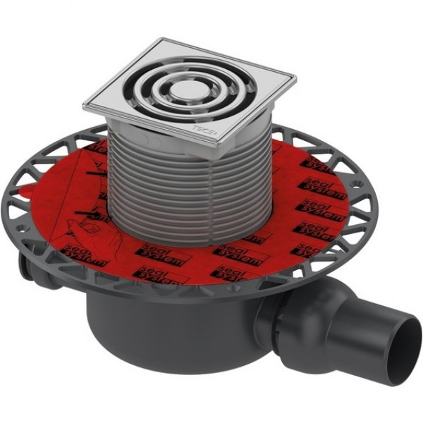 Σχάρα S110, extra flat DN50 10,5cm με σιφώνι δαπέδου από inox 10,5cm, χρώμα: Χρωμέ Σχάρες ντουζιέρας