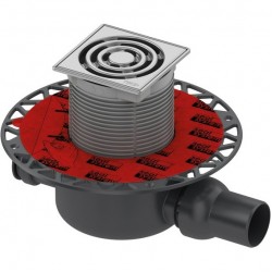 Σχάρα S110, extra flat DN50 10,5cm με σιφώνι δαπέδου από inox 10,5cm, χρώμα: Χρωμέ Σχάρες ντουζιέρας