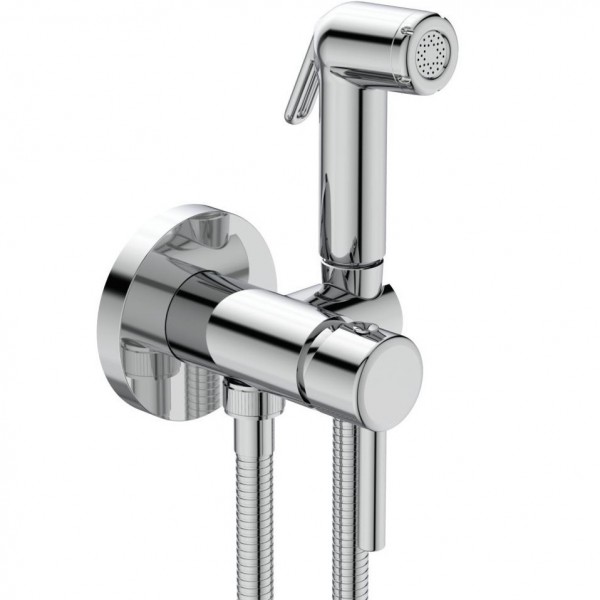 Bidet system Mixing material: Brass, color: Chrome surface: Glossy Wall-mounted bidet hand shower systems