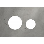 Cover for toilet flush plate Light concrete material: Metal, color: Grey surface: Matt Parts Cover for toilet flush plate Light concrete material: Metal, color: Grey surface: Matt Parts