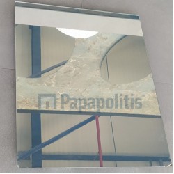 Καθρέπτης, σχήμα: Ορθογώνιο 50x61,5 από κρύσταλλο χωρίς πλαίσιο Καθρέπτες μπάνιου