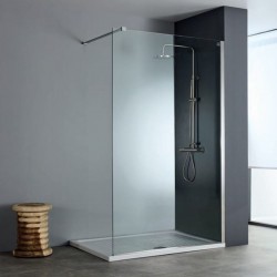Shower enclosure Linear 90x200 8mm fixed Brushed Inox surface: Brushed, color: Chrome Linear