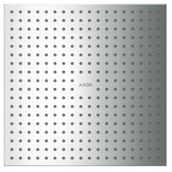 Shower head Ceiling-mounted 30x30 material: Brass, style: 2 sprays, color: Chrome surface: Glossy Overhead showers