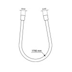 Shower hose 175cm material: ABS silk black, color: Black surface: Matt Shower hose 175cm material: ABS silk black, color: Black surface: Matt