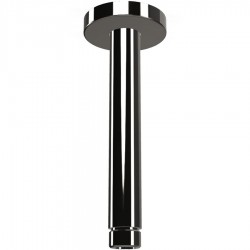 Βραχίονας 15cm με στρογγυλή ροζέτα Black Chrome οροφής από ορείχαλκο, χρώμα: Μαύρο επιφάνεια: Γυαλιστερή Βραχίονες κεφαλής ντους