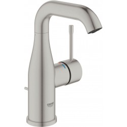 Wash basin tap Deck-mounted L size material: Brass mixer With pop-up waste set M-Size, supersteel, color: Chrome surface: Brushed