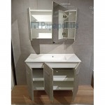 Bathroom furniture set with washbasin 100x47x60 material: Sea plywood wall mounted, color: Wood Grey Bathroom furniture sets Bathroom furniture set with washbasin 100x47x60 material: Sea plywood wall mounted, color: Wood Grey Bathroom furniture sets