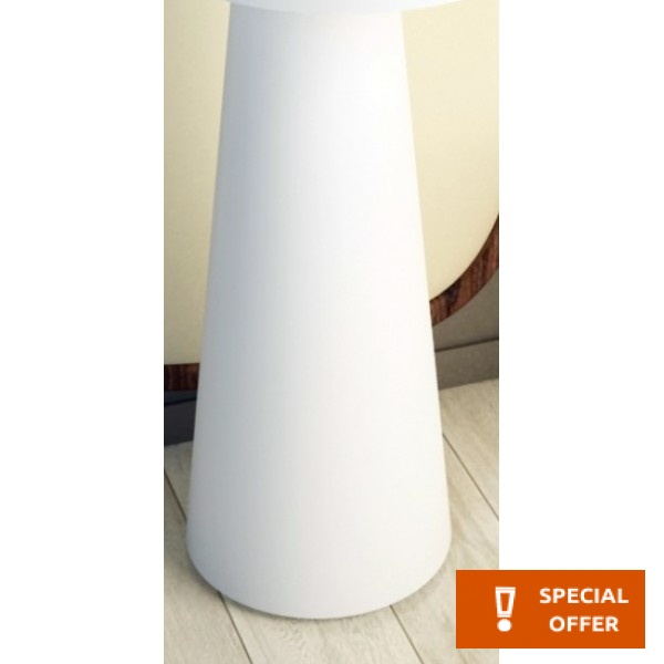 Κολώνα επιδαπέδια PE, 30x75, solid surface, χρώμα: Λευκό Κολώνες νιπτήρων