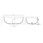 Μπανιέρα ελευθέρας τοποθέτησης 160x100x59,5 από τσιμεντοειδές επιφάνεια: Ματ, χρώμα: Γκρι D5, με βαλβίδα pop-up, concrete gray χωρίς λαβές Ελευθέρας τοποθέτησης Μπανιέρα ελευθέρας τοποθέτησης 160x100x59,5 από τσιμεντοειδές επιφάνεια: Ματ, χρώμα: Γκρι D5, με βαλβίδα pop-up, concrete gray χωρίς λαβές Ελευθέρας τοποθέτησης