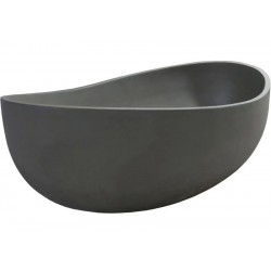 Μπανιέρα ελευθέρας τοποθέτησης 160x100x59,5 από τσιμεντοειδές επιφάνεια: Ματ, χρώμα: Γκρι D5, με βαλβίδα pop-up, concrete gray χωρίς λαβές