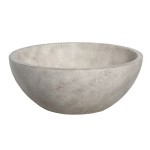 Washbasin Free standing 44x44x14,5 material: Stone Without hole Without overflow D1, color: Grey surface: Matt Free standing