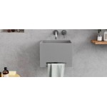 Washbasin Wall-mounted 40x25x30 B1 no pedestal With 1 bowl Without hole material: Concrete, color: Grey surface: Matt Washbasin Wall-mounted 40x25x30 B1 no pedestal With 1 bowl Without hole material: Concrete, color: Grey surface: Matt Wall-mounted