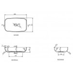 Washbasin Free standing 55x35x13 material: Solid Surface Without hole Without overflow, color: White surface: Matt Free standing Washbasin Free standing 55x35x13 material: Solid Surface Without hole Without overflow, color: White surface: Matt Free standing
