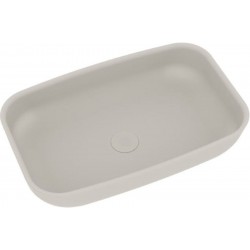 Νιπτήρας ελευθέρας τοποθέτησης 55x35x13 από solid surface χωρίς οπή  χωρίς υπερχείλιση, χρώμα: Λευκό επιφάνεια: Ματ Ελευθέρας τοποθέτησης