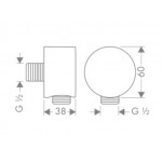 Παροχή brushed gold optic, χρώμα: Χρυσό επιφάνεια: Βουρτσισμένη Παροχές ντους Παροχή brushed gold optic, χρώμα: Χρυσό επιφάνεια: Βουρτσισμένη Παροχές ντους